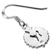 Scottish Thistle Sterling Silver Earrings - ep341