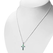 Abalone Cross Silver Pendant, p11
