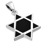 Black Onyx Star of David Mens Pendant, p19