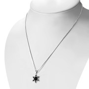 Black Onyx Star of David Mens Pendant, p19