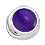 Amethyst Round Silver Pendant, p100