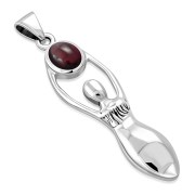 Garnet Goddess Silver Pendant, p283