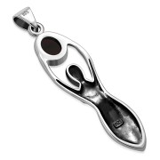 Garnet Goddess Silver Pendant, p283