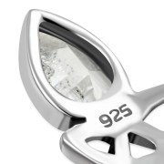 Clear CZ Tiny Celtic Trinity Knot Pendant, p346