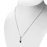 Garnet Tiny Celtic Trinity Knot Pendant, p346
