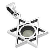 Moonstone Star of David Silver Pendant, p378