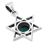 Turquoise Star of David Pendant, p378