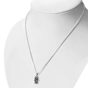 Large Hamsa Hoshen Silver Pendant, p400