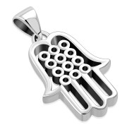 Large Hamsa Hoshen Silver Pendant, p400