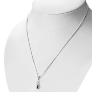 Silver celtic Pendant w Black Onyx, p457