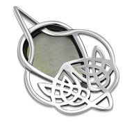 Celtic Knot Mother of Pearl Silver Pendant, p475