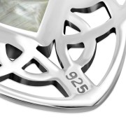 Mother of Pearl Celtic Sterling Silver Pendant, p477