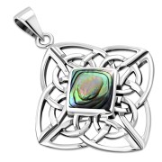 Abalone Shell Celtic Sterling Silver Pendant, p477