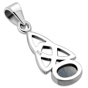 Labradorite Celtic Trinity Knot Silver Pendant, p479