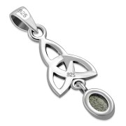 Labradorite Celtic Trinity Knot Silver Pendant, p488