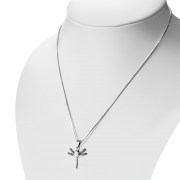 Mother of Pearl Dragonfly Silver Pendant, p505