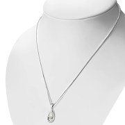 Mother of Pearl Drop Silver Pendant, p506