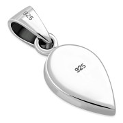 Turquoise Pear Shaped Drop Silver Pendant, p507