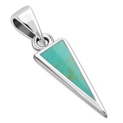 Turquoise Triangle Silver Pendant, p508