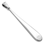 Mother of Pearl Long Drop Silver Pendant, p509