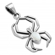 Mother of Pearl Spider Silver Pendant, p514