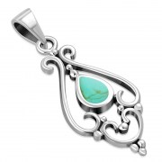 Turquoise Sterling Silver Pendant, p515
