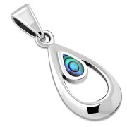 Abalone Drop Silver Pendant, p516