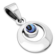 Abalone Round Silver Pendant, p517