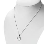 Mother of Pearl Hearts Silver Pendant, p547