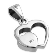 Abalone Hearts Silver Pendant, p547