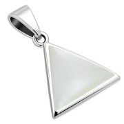 Mother of Pearl Triangle Silver Pendant, p548
