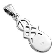 Black Onyx Celtic Knot Silver Pendant, p550