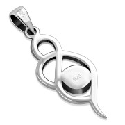 Black Onyx Silver Pendant, p573