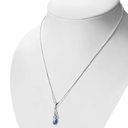 Abalone Celtic Trinity Silver Pendant, p587