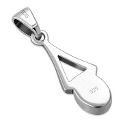 Green Agate Sterling Silver Pendant, p588