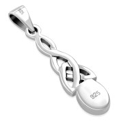 Mother of Pearl Celtic Trinity Silver Pendant, p589