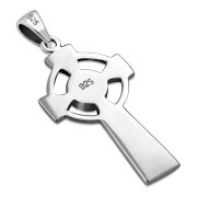 Abalone Shell Celtic Infinity Knot Cross Silver Pendant, p600