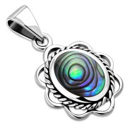 Abalone Silver Pendant, p626
