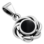 Black Onyx Silver Pendant, p627