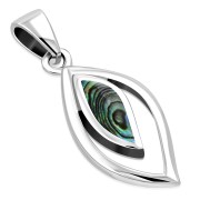 Abalone Drop Silver Pendant, p628