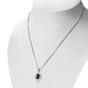 Medium Celtic Knot Abalone Silver Pendant - p658