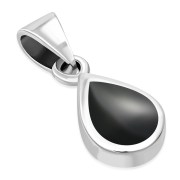 Black Onyx Sterling Silver Drop Pendant