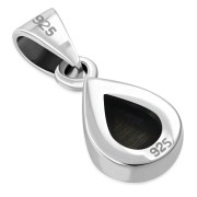 Black Onyx Sterling Silver Drop Pendant