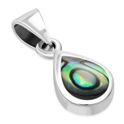 Abalone Shell Sterling Silver Drop Pendant