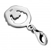 Abalone Shell Claddagh Silver Pandora Charm - PD158PAVA