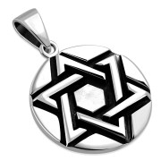 Star of David Silver Mens Pendant, 120