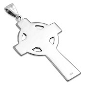 Large Celtic Cross Silver Pendant, pn144