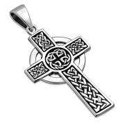 Medium Celtic Cross Silver Pendant, pn145