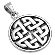 Sterling Silver Round Celtic Pendant, pn162