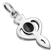 Small Thistle Solid Silver Celtic Pendant, pn606